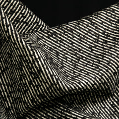 100% Wool Coating Fabric | Yarn-Dyed Diagonal Stripe | Designer Deadstock