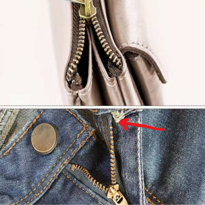 Antique Gold U-Shape Zipper Top Stoppers | 2 Pairs (#5 & #8)