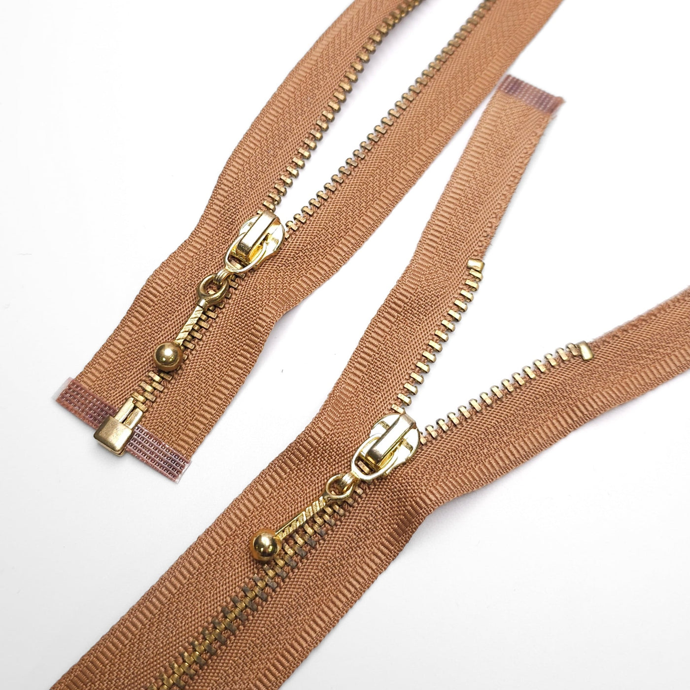 Open End Zipper | Metal | #4 | Camel