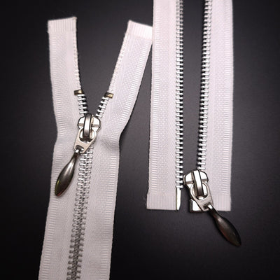 Open End Zipper | Nickel | 11" - 28 cm