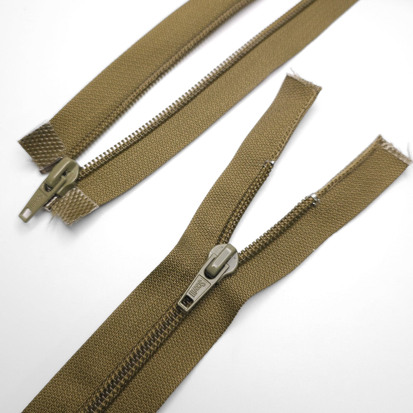 Open End Zipper | Nylon Coil | #5 | Khaki | 14'' - 35.5cm