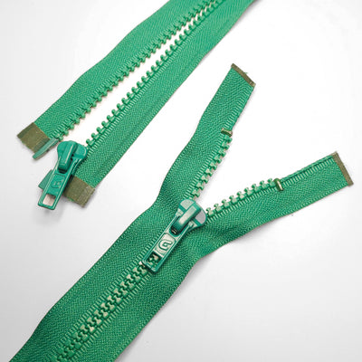 Open End Zipper | Molded Plastic | #5 | Green | 14'' - 35.5cm