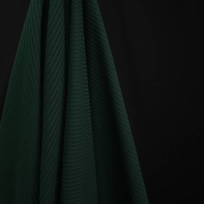 Bamboo Rib Knit Jersey | Forest Green | 72 cm | END OF ROLL