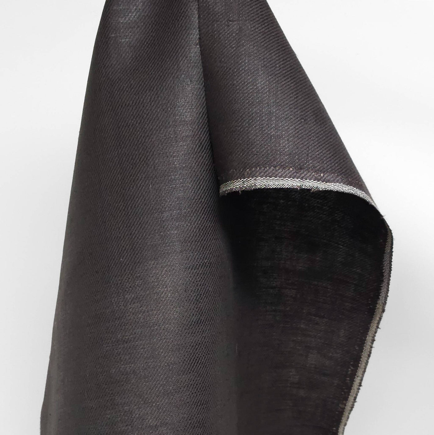 Dishcloth Fabric | Cotton & Linen | Deep Charcoal