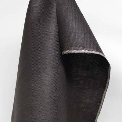 Dishcloth Fabric | Cotton & Linen | Deep Charcoal