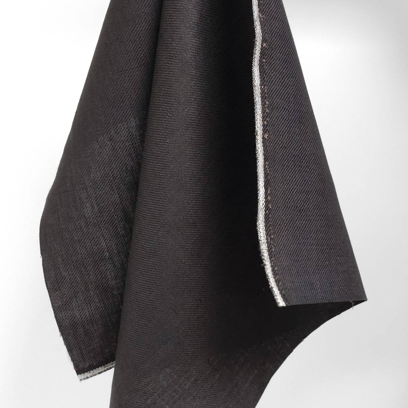 Dishcloth Fabric | Cotton & Linen | Deep Charcoal