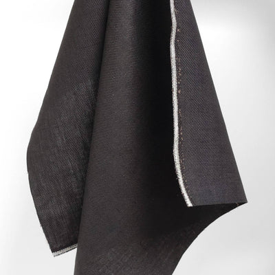 Dishcloth Fabric | Cotton & Linen | Deep Charcoal