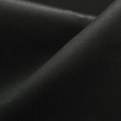 Water-Repellent Hemp & Organic Cotton Herringbone Fabric | Black