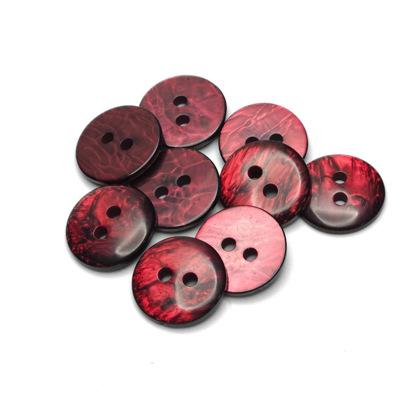 Buttons red and black | 15 mm