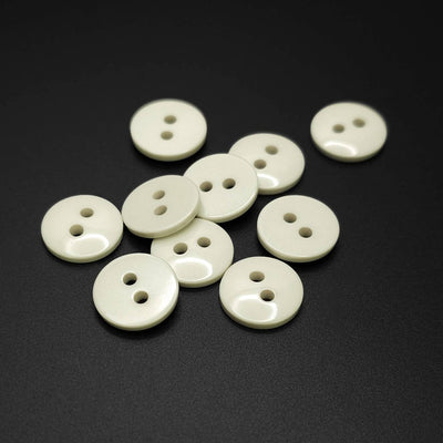 Buttons White 12 mm 