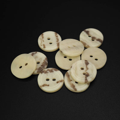 Buttons Beige and Brown 15 mm