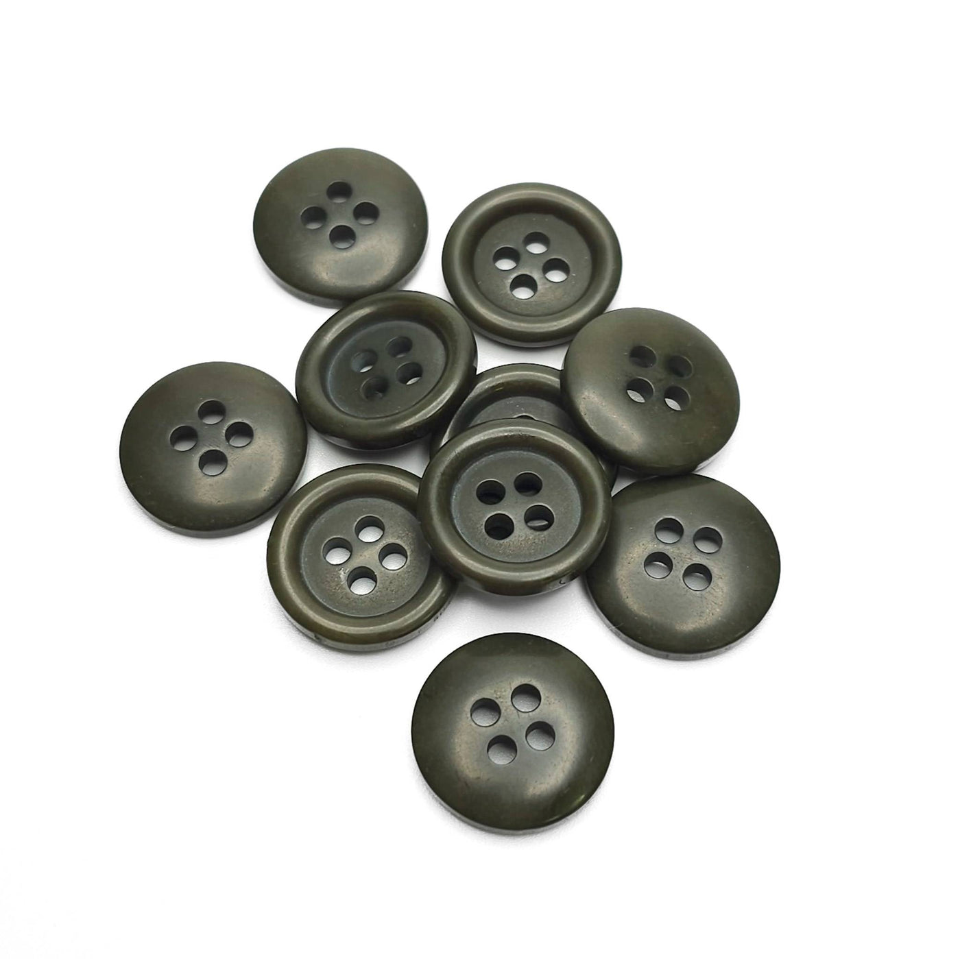 buttons 15mm green