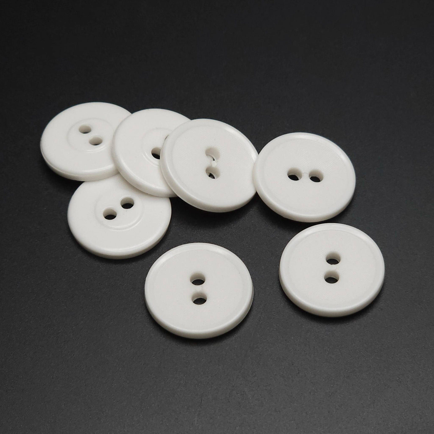 buttons white 18mm