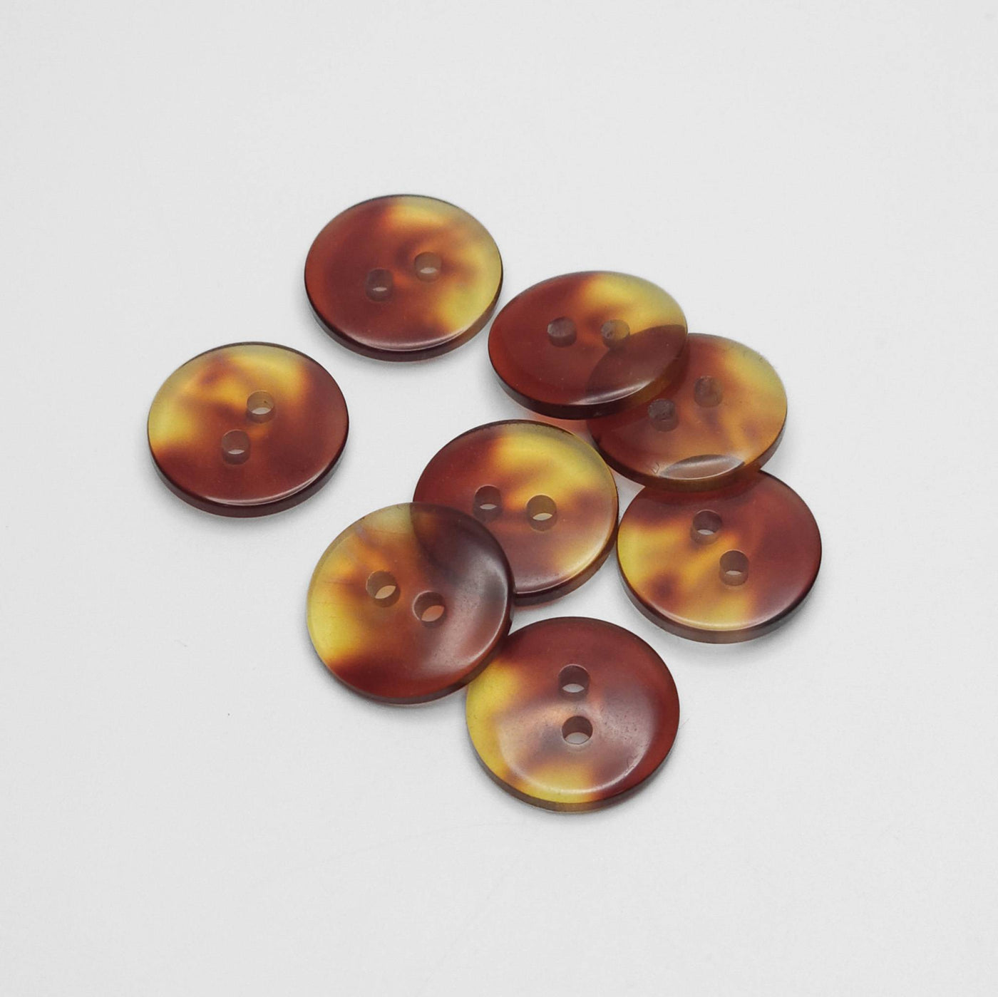 buttons 15mm brown