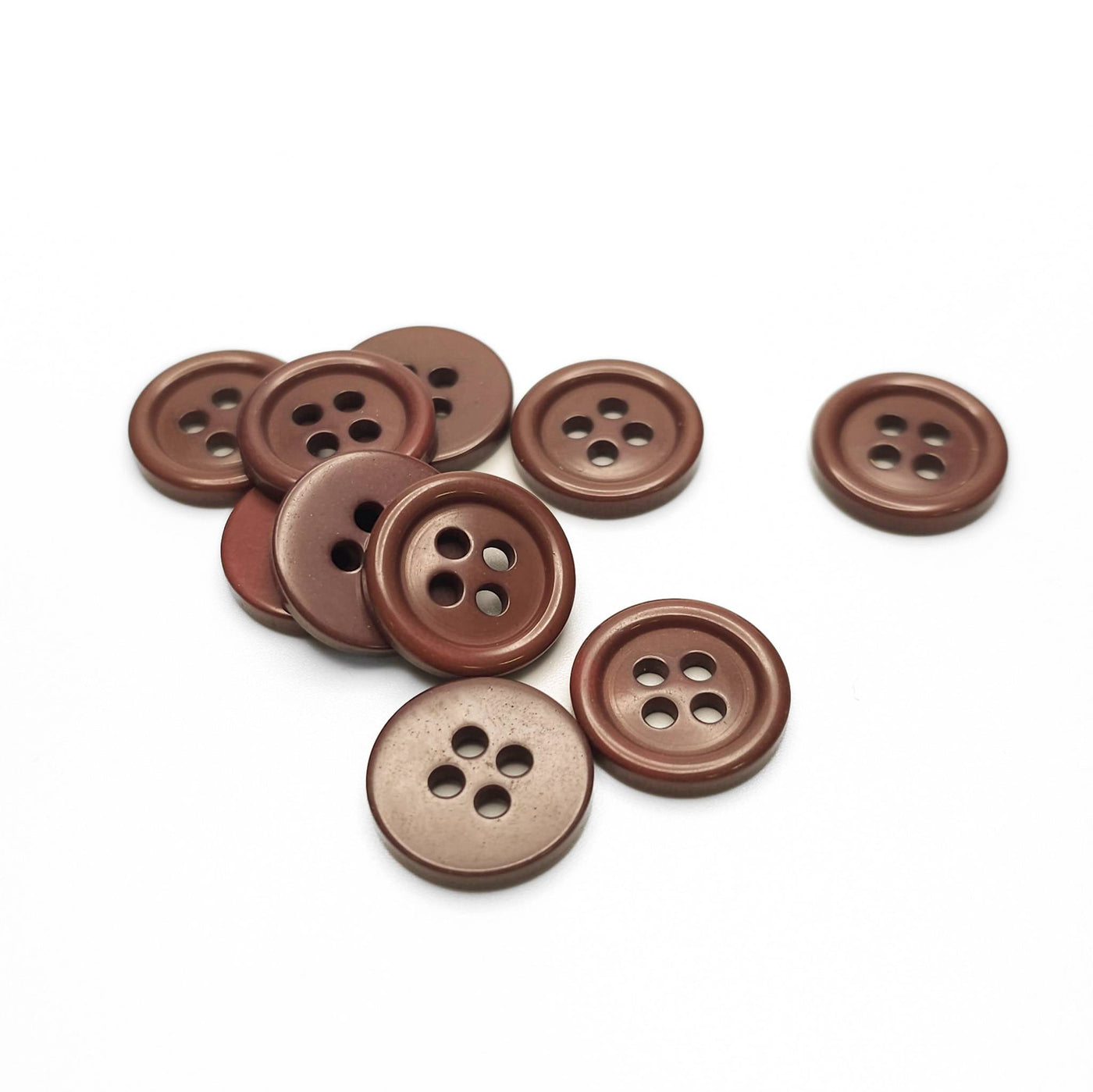 buttons brown 15mm