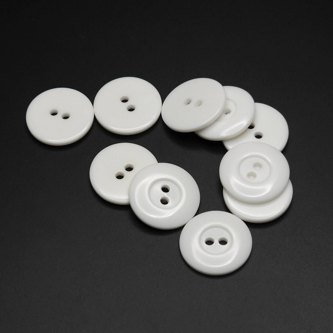 buttons white 20mm