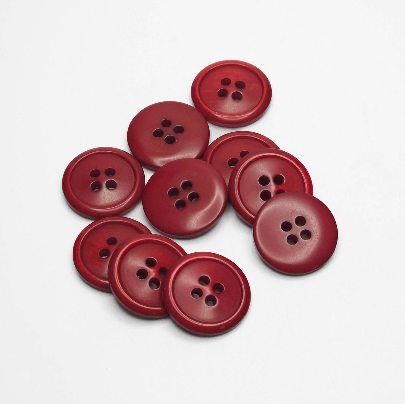 buttons 20mm red