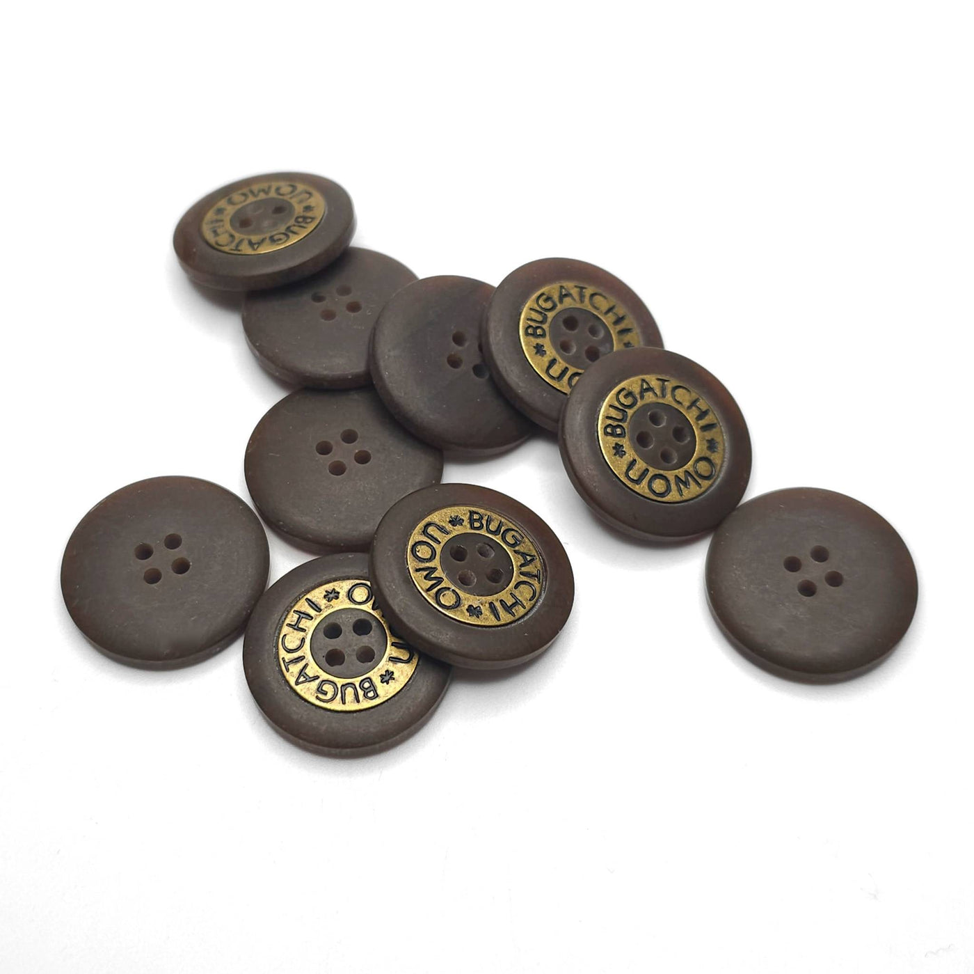 buttons brown 19mm