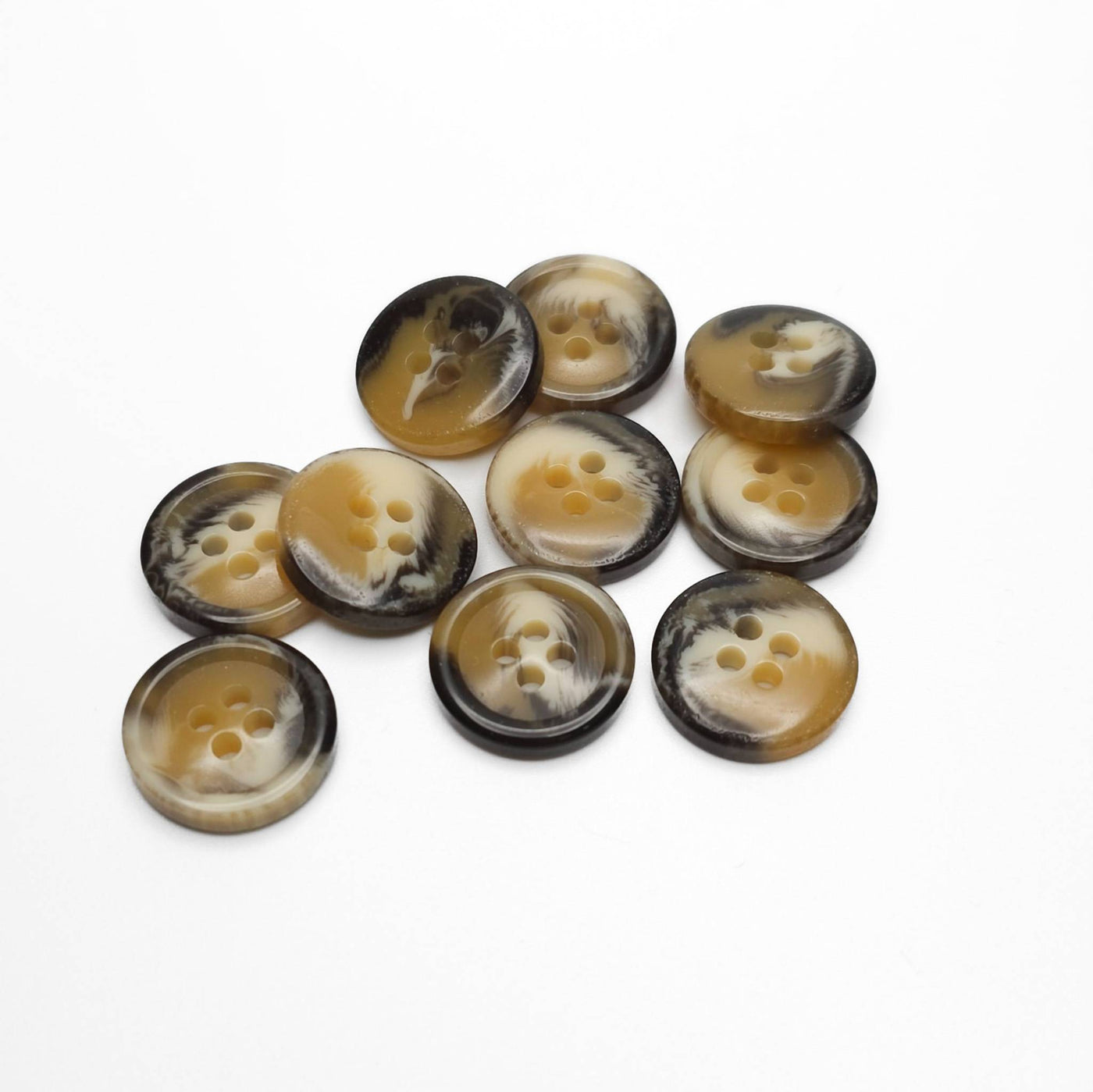 buttons brown and beige 15mm