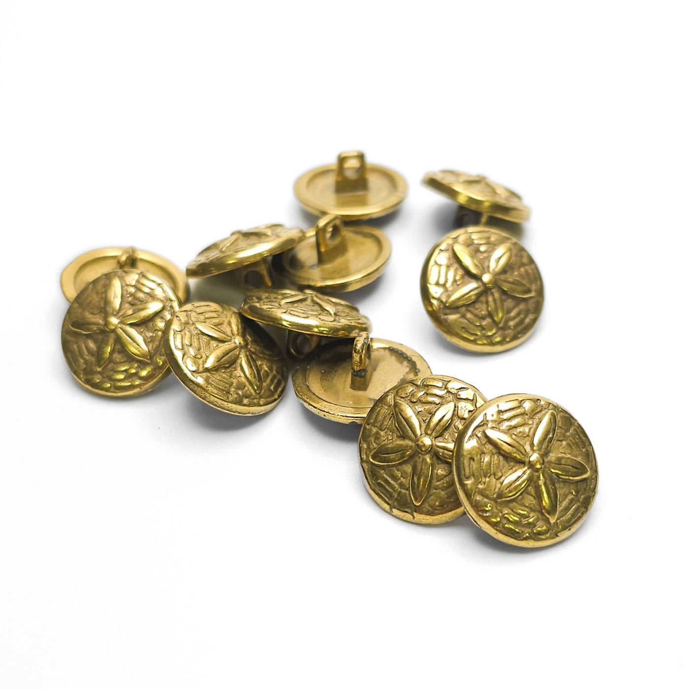 buttons gold 17mm