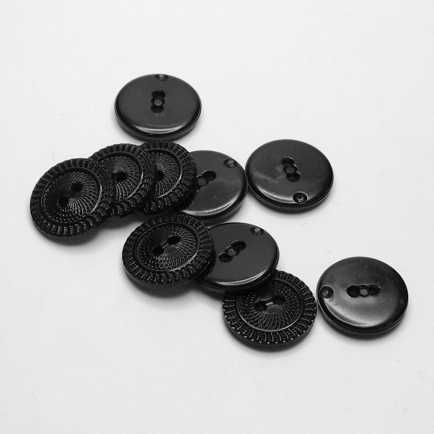 buttons black 19mm