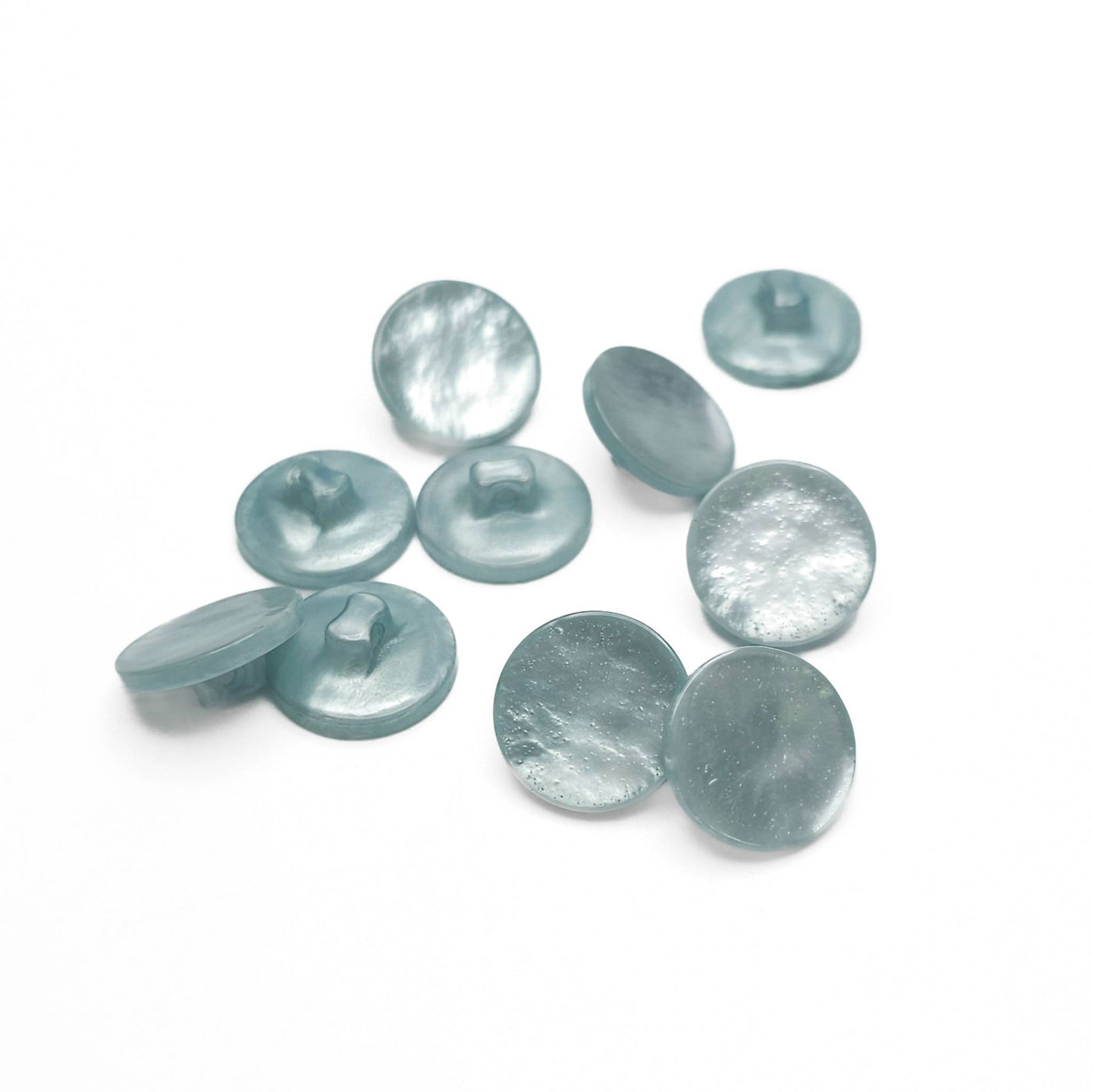 buttons blue shiny 14mm