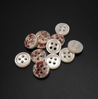 Buttons White 10 mm