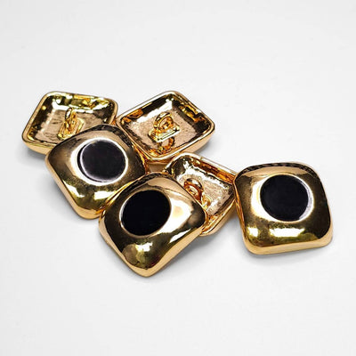 Buttons Gold and Black 20 mm