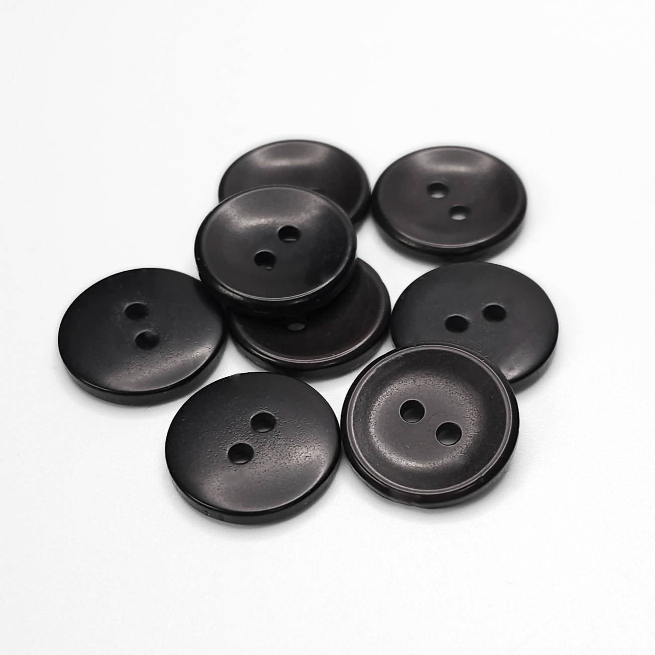 Buttons Black 15 mm 