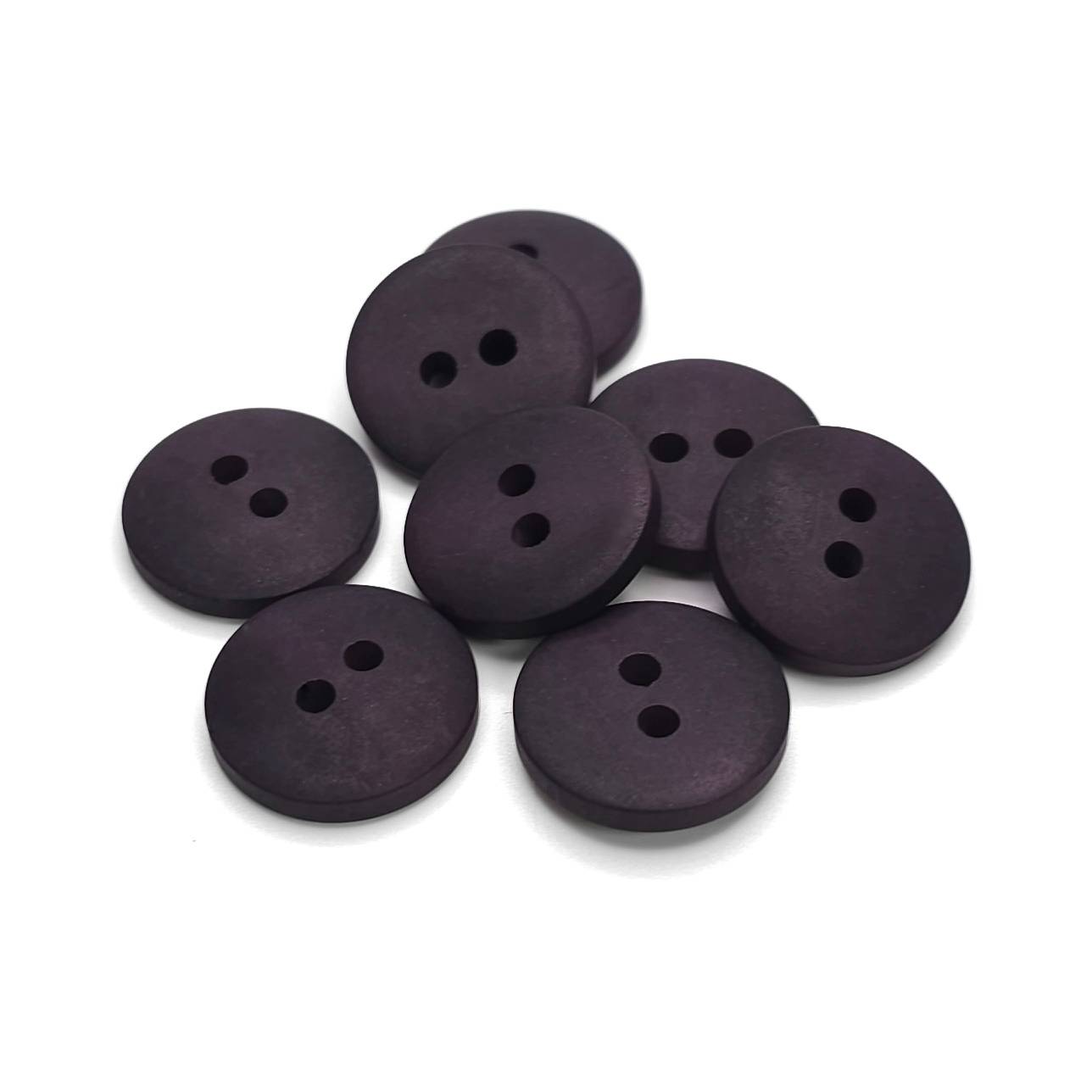 Buttons Black and  Dark Purple 15 mm