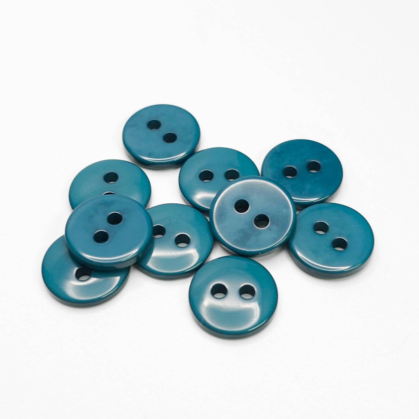 Buttons Teal Blue 12 mm