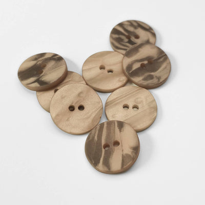 Buttons Beige and Brown 20 mm