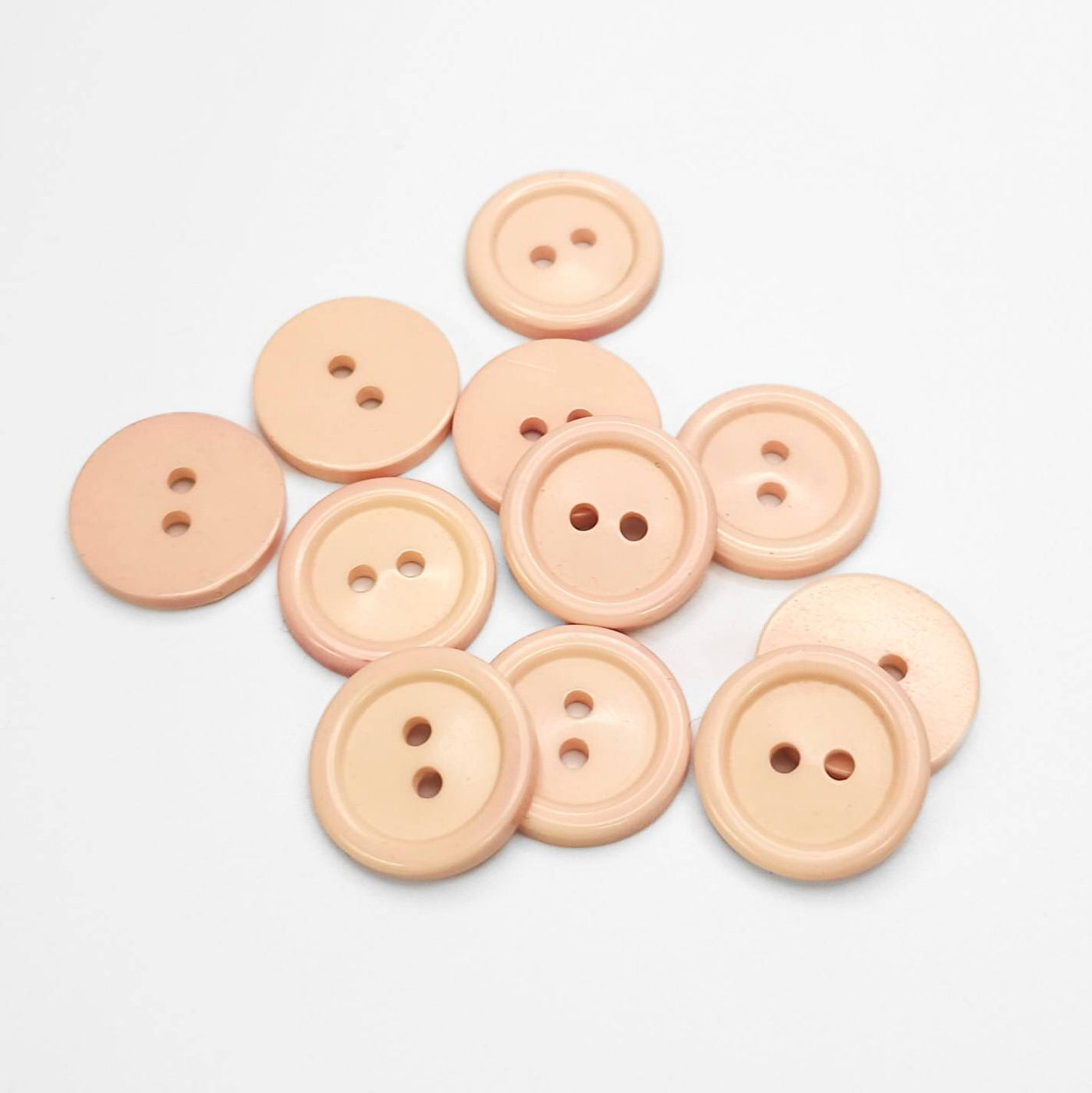 Buttons Pink and Beige 15 mm 