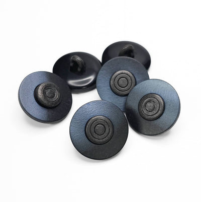 Buttons Navy and Dark Gray Silver 17 mm