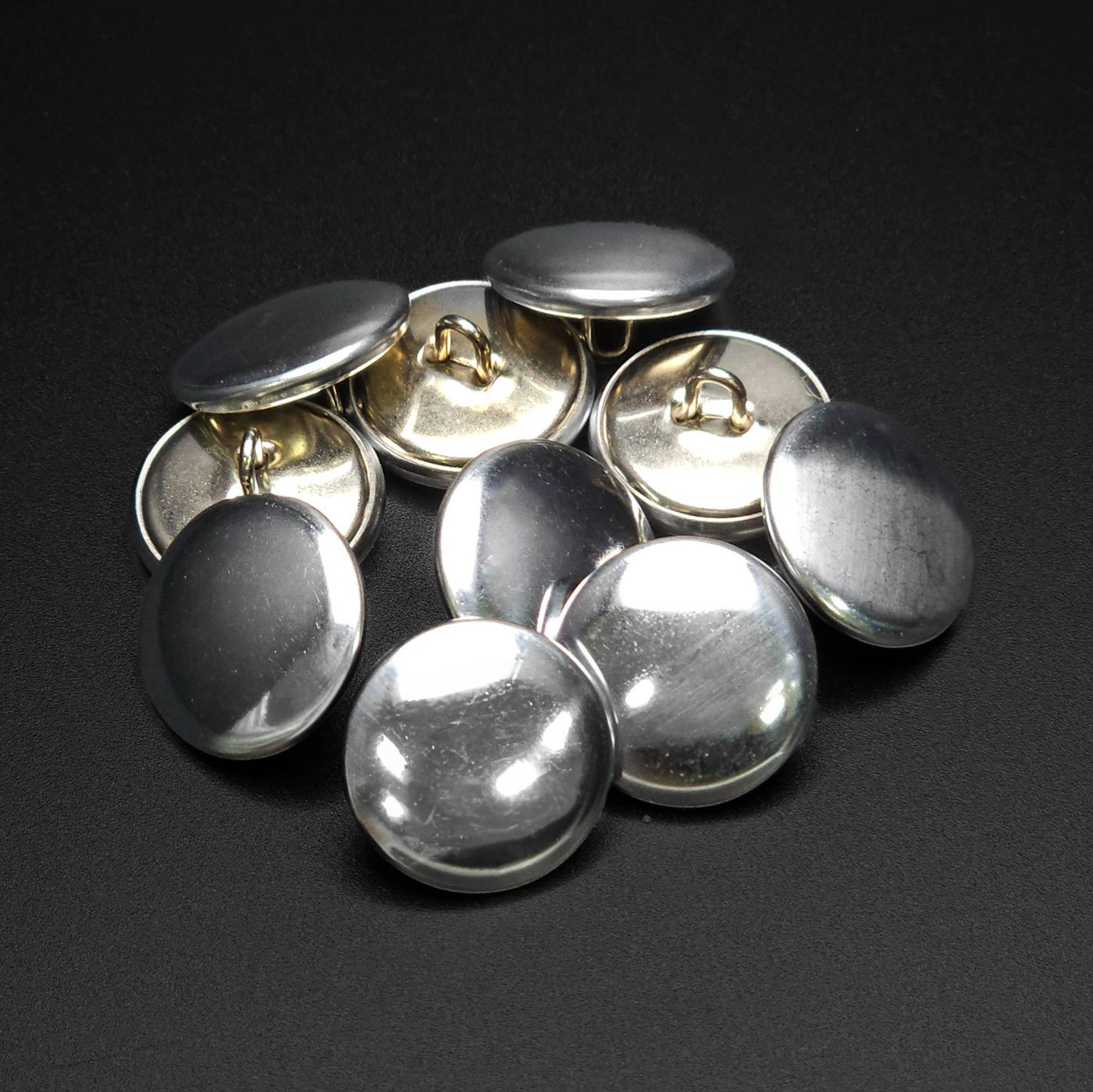 buttons silver 19mm