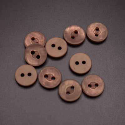 buttons 10 mm - brown