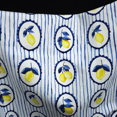 100% Cotton Canvas | Amalfi Lemon Medallions | Les Tissées Exclusive