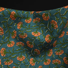 100% Cotton Canvas | Block Print Garden | Les Tissées Exclusive