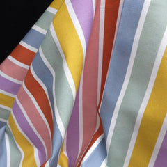100% Cotton Canvas | Sorbet Stripes | Les Tissées Exclusive