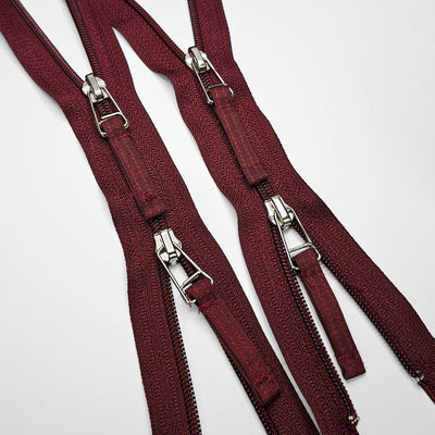 2 Ways Closed-End Zipper | Nylon Coil | Burgundy red | #5 | 24 3/4'' - 63 cm