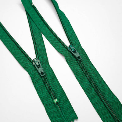YKK | Closed End Zipper | Nylon Coil | Green | #2 | 8 3/4'' - 22 cm