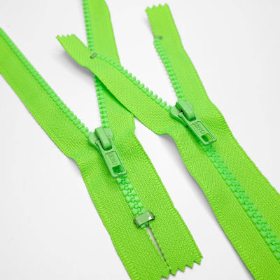 Closed-End Zipper | Molded Plastic | Neon Green | #5 | 6 3/4'' - 17 cm
