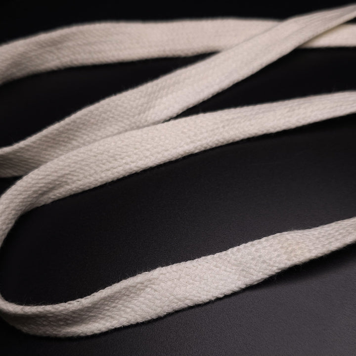 3/8 Inch Cotton Flat Cord Tape - Natural Color 10 Yard Sewing & Craft Trim