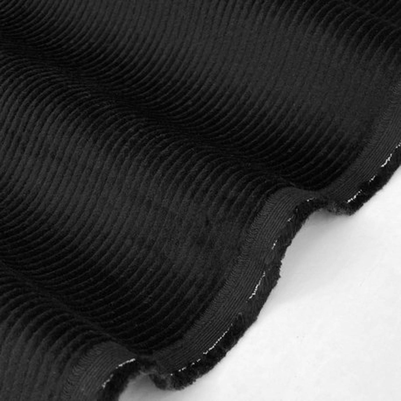 Corduroy | Organic Cotton | 8 Wale | Black | 1 Meter | END OF ROLL