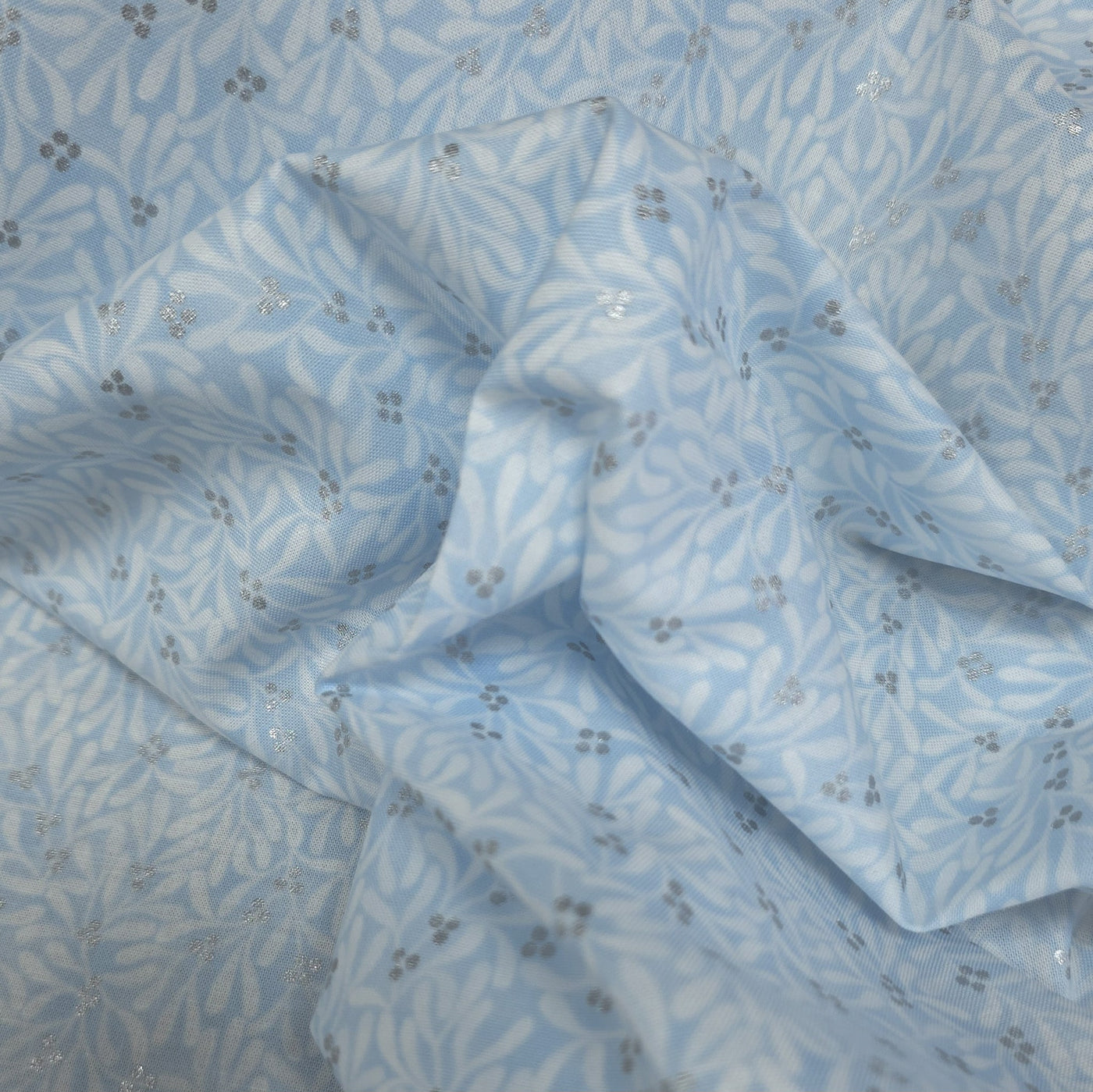 100% Cotton | Holiday Flourish | Festive Finery | Robert Kaufman - Sky 