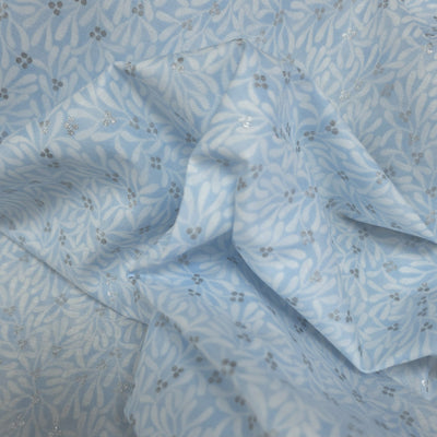 100% Cotton | Holiday Flourish | Festive Finery | Robert Kaufman - Sky 