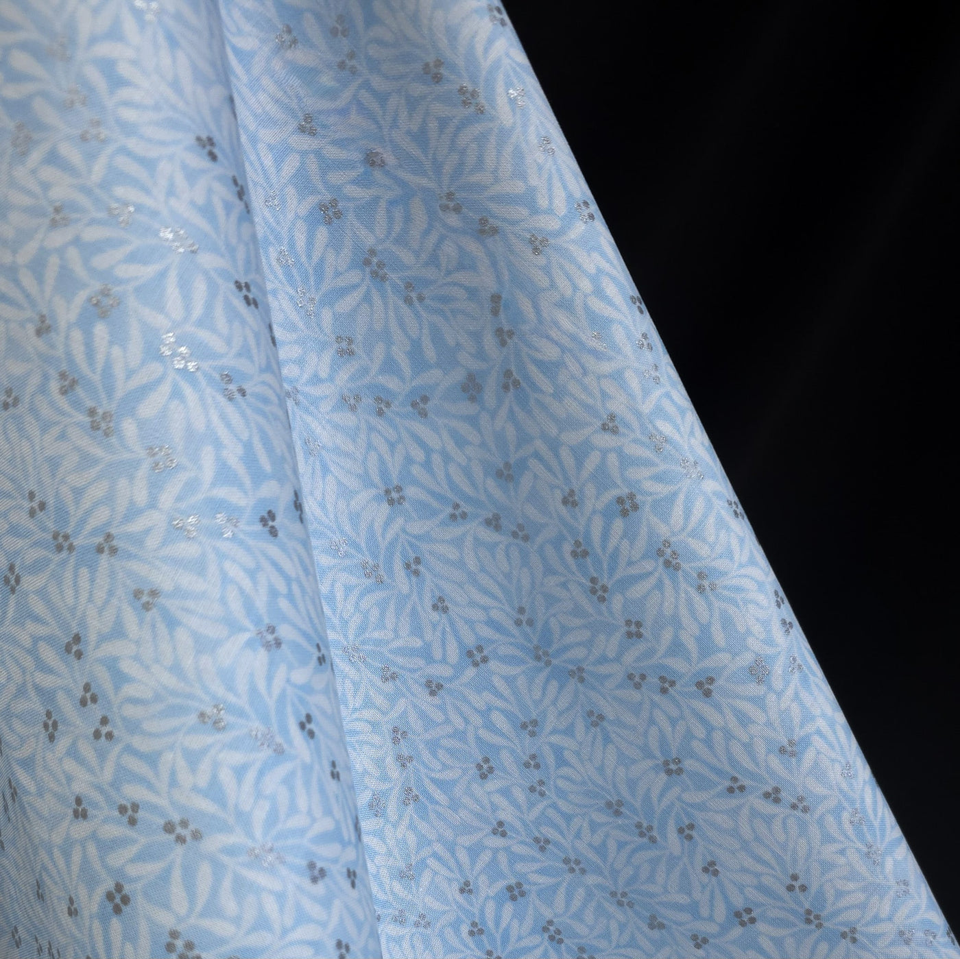 100% Cotton | Holiday Flourish | Festive Finery | Robert Kaufman - Sky 