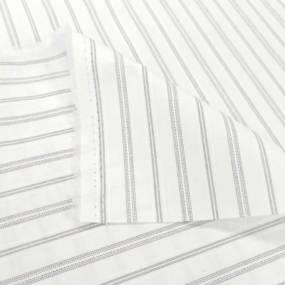 Cotton Shirting Fabric Black Stripes