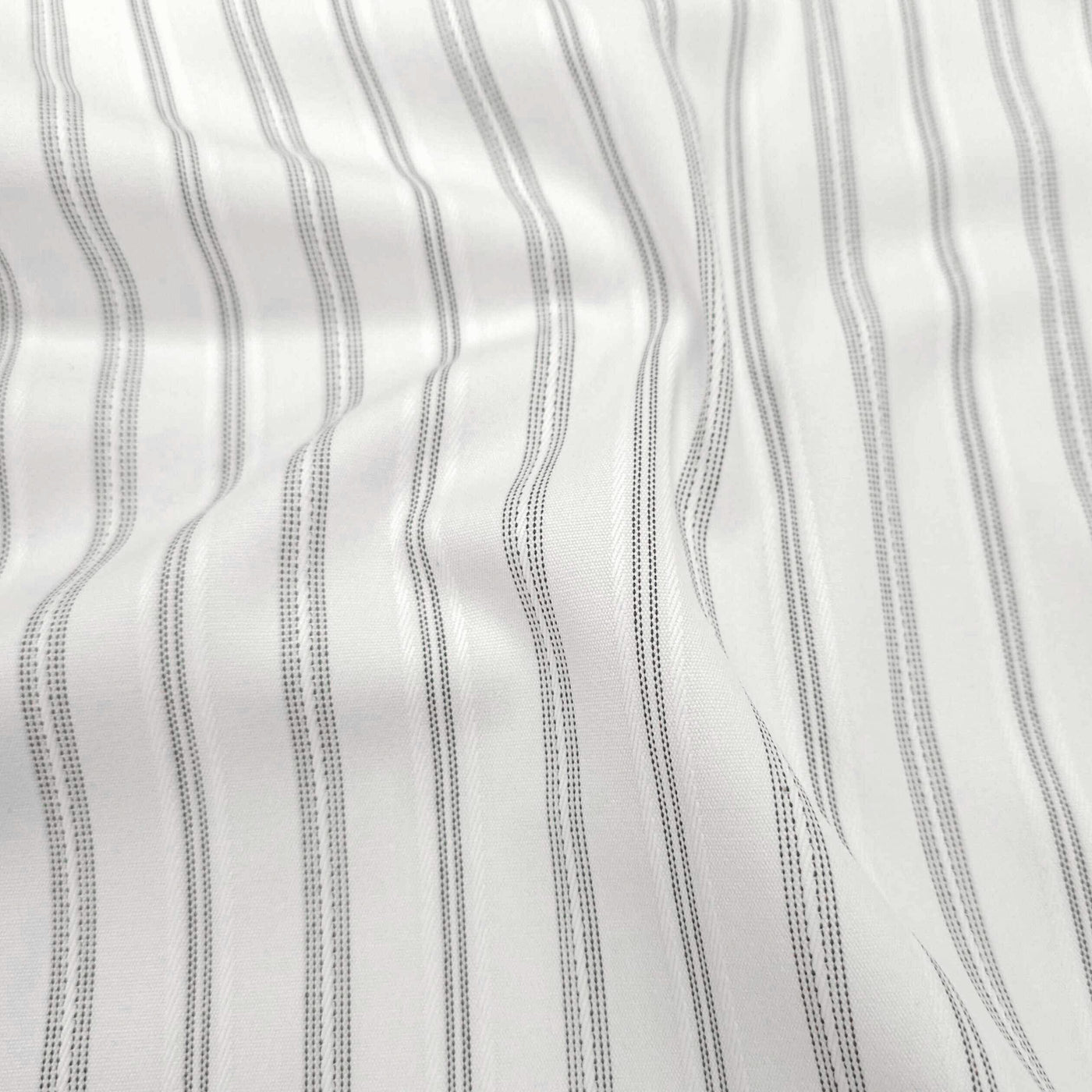 Cotton Shirting Fabric Black Stripes