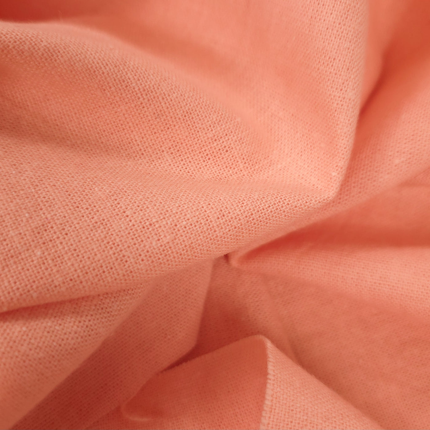 Cotton Linen Blend Fabric | Coral